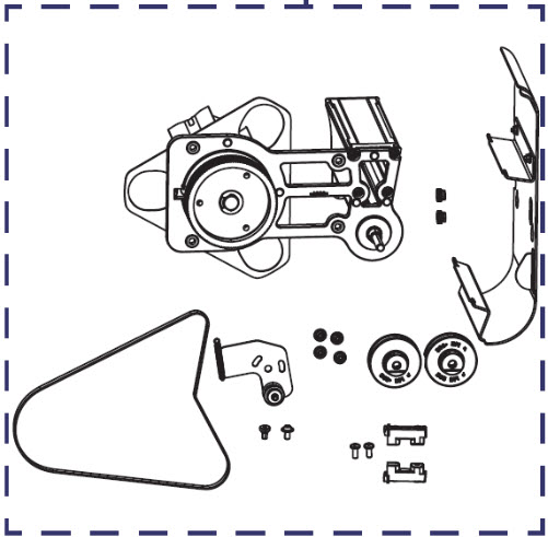 Bộ cuộn nhãn cho máy in ZT610/ZT610R, P/N: P1083320-084, hiệu Zebra