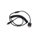 Cable - RS232: DB9 Female Connector, 9ft. (2.8m) Coiled, Power Pin 9, TxD on 2, True Converter, -30°C