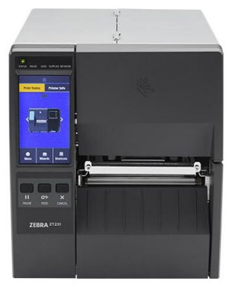 [ZT23143-T0P000FZ] TT Printer ZT231; 4", 300 dpi, Thermal Transfer, Tear, UK/AU/JP/EU Cords, USB, Serial, Ethernet, BTLE, USB Host, EZPL